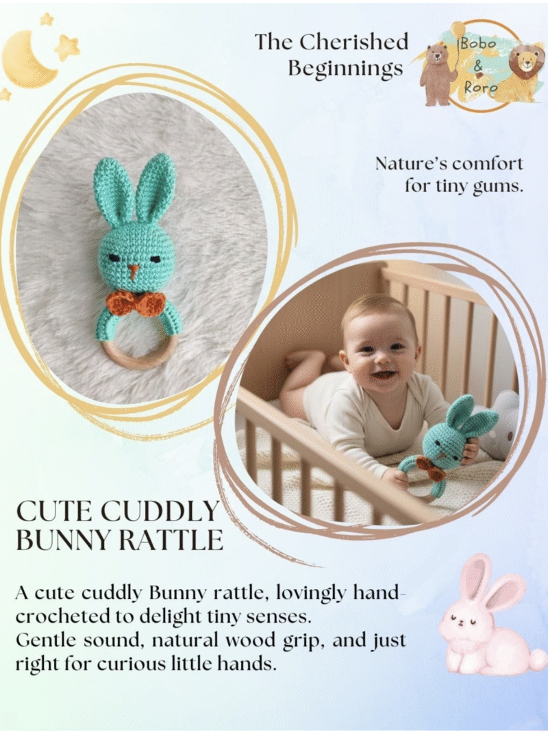 Cute Cuddly Bunny Rattle
